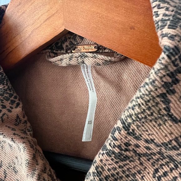 Free People Denim Snakeskin Jacket - Picture 4 of 5